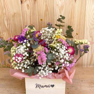 Caja de flores para secar personalizada (NATURAL)