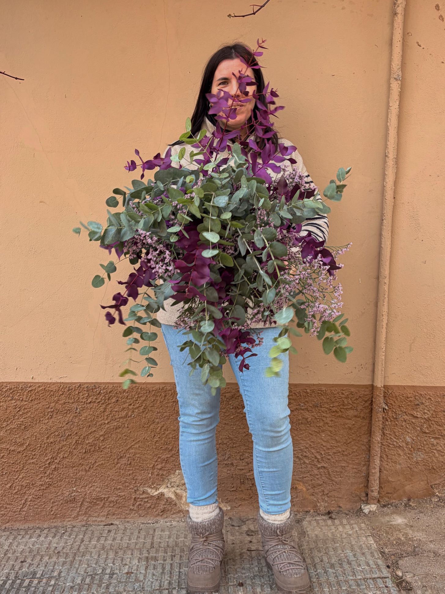 ramo eucalipto y limonium