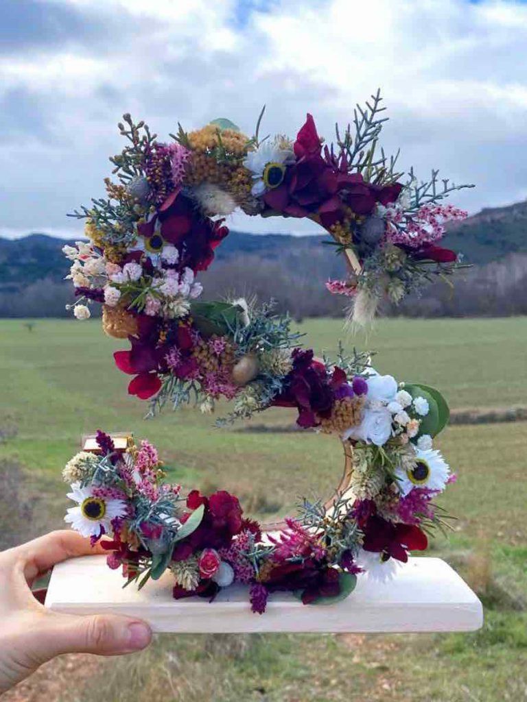 Letras de flores