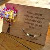tarjeta madera pulsera tarjeta mayusculas